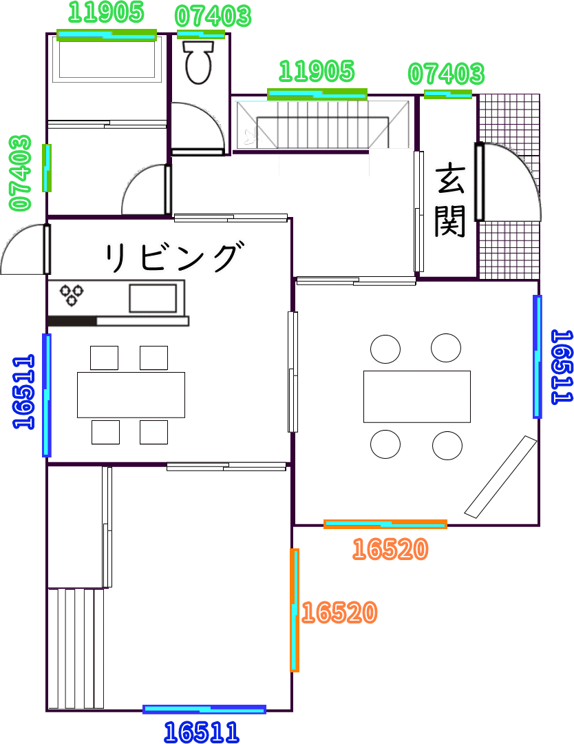 内窓/間取り1F