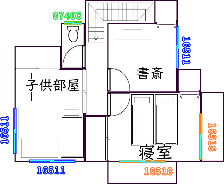 内窓/間取り2F